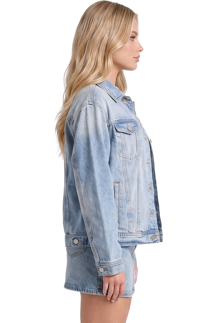 Plus Boyfriend Denim Jacket