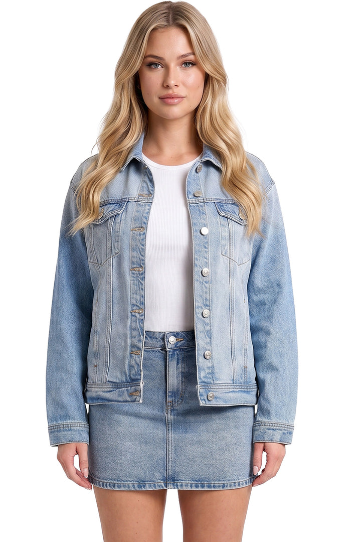 Plus Boyfriend Denim Jacket