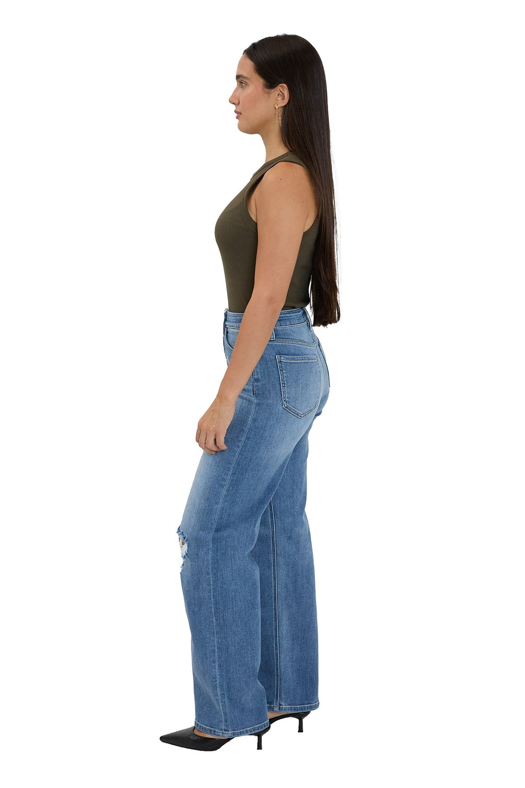 Plus Hailey High Rise Wide Leg Jeans