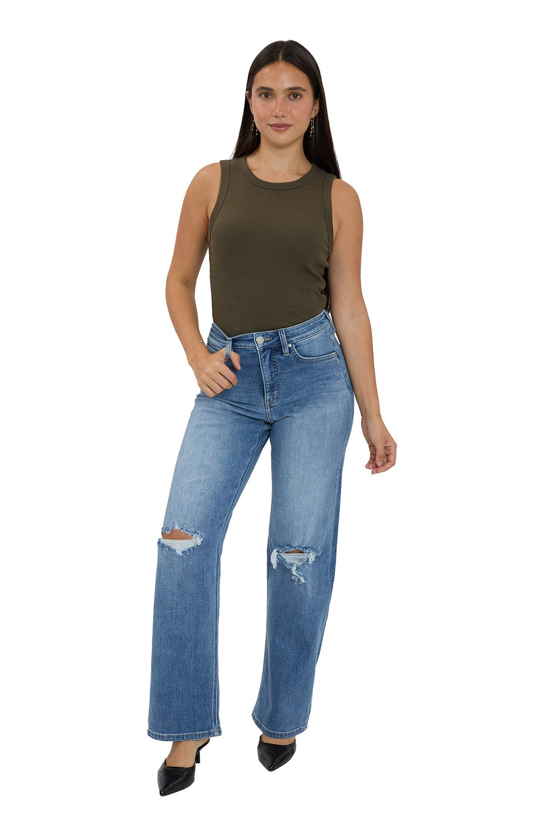 Plus Hailey High Rise Wide Leg Jeans