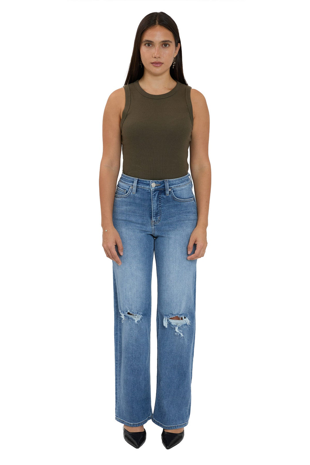 Plus Hailey High Rise Wide Leg Jeans