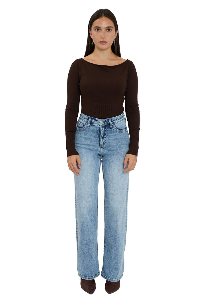 Plus Hailey High Rise Wide Leg Jeans