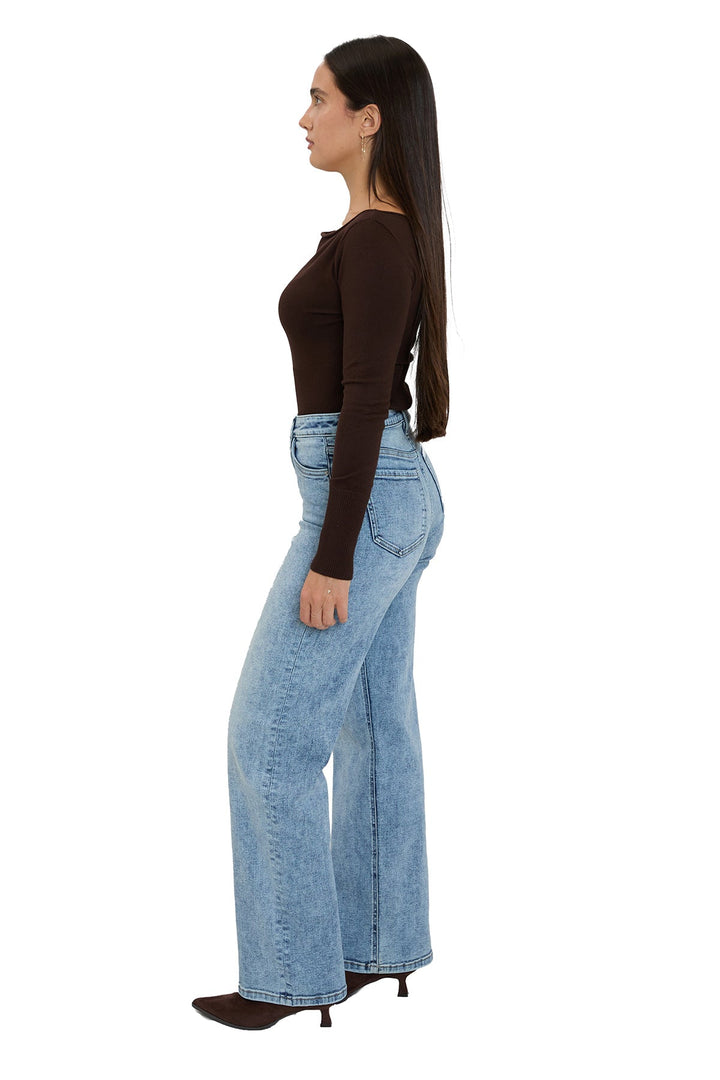 Plus Hailey High Rise Wide Leg Jeans