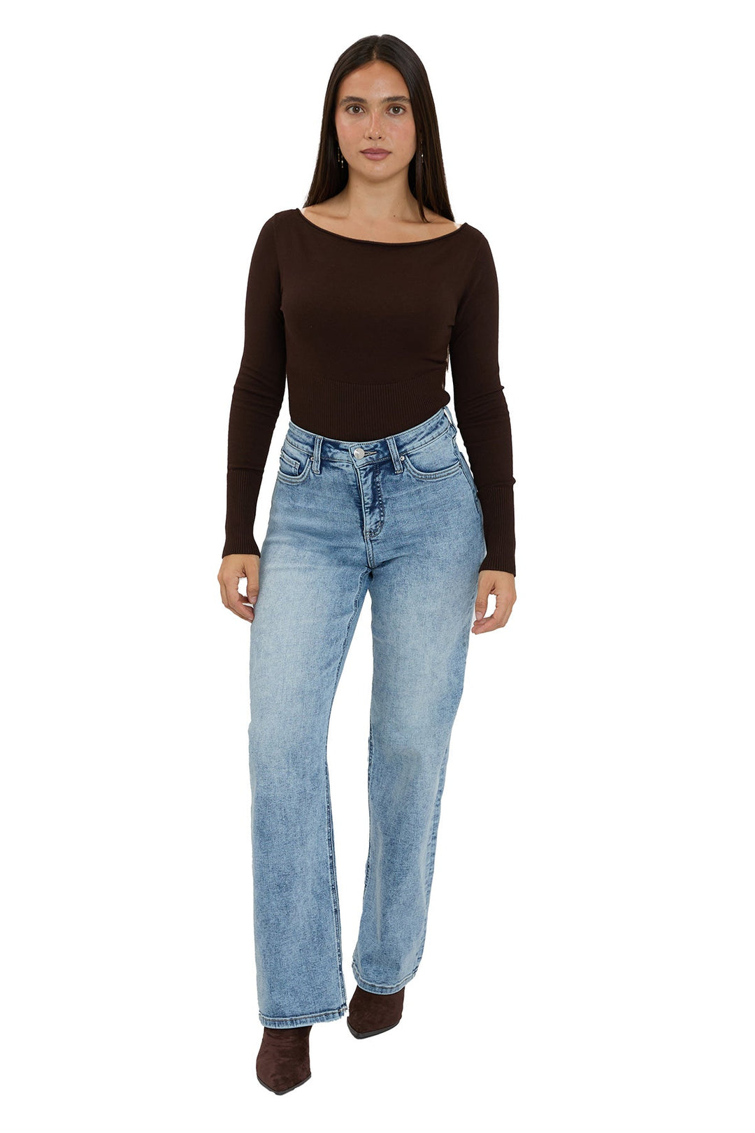 Plus Hailey High Rise Wide Leg Jeans