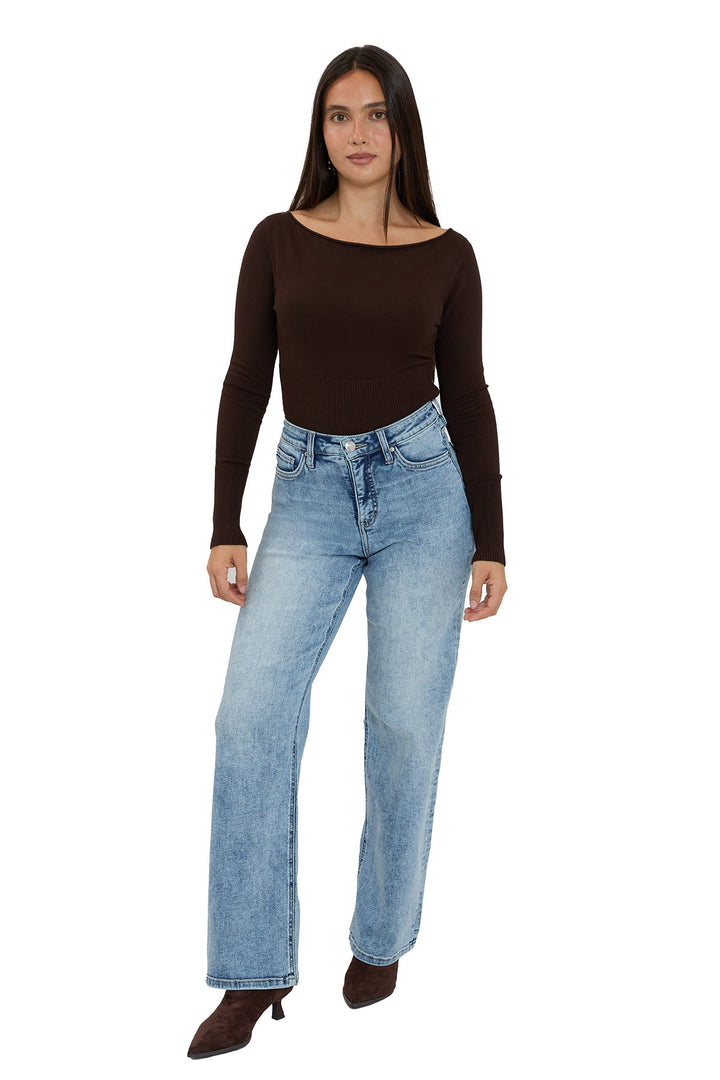 Plus Hailey High Rise Wide Leg Jeans