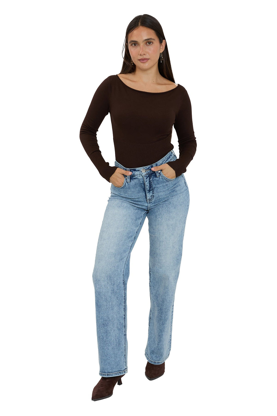 Hailey High Rise Wide Leg Jeans
