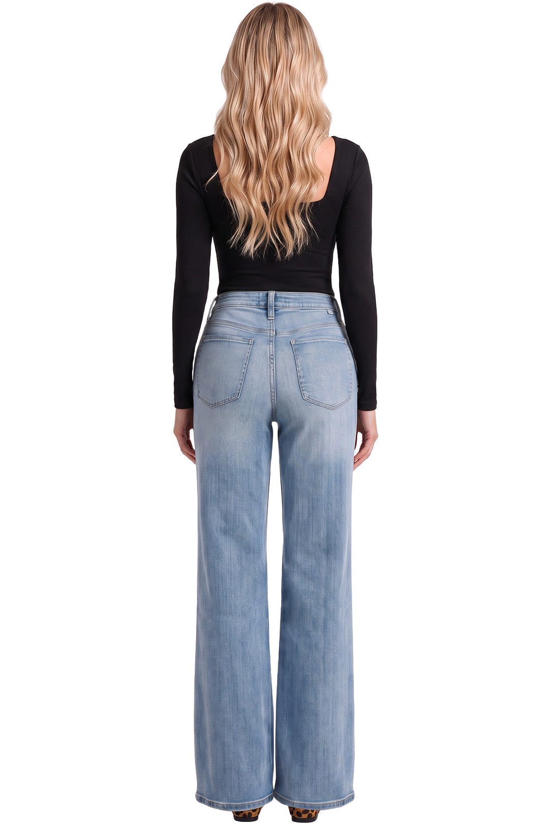 Hailey High Rise Slim Wide Leg Jeans
