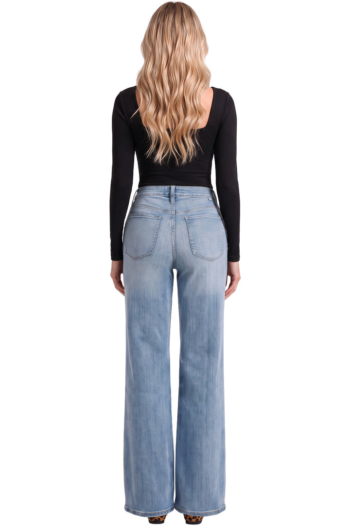 Hailey High Rise Slim Wide Leg Jeans