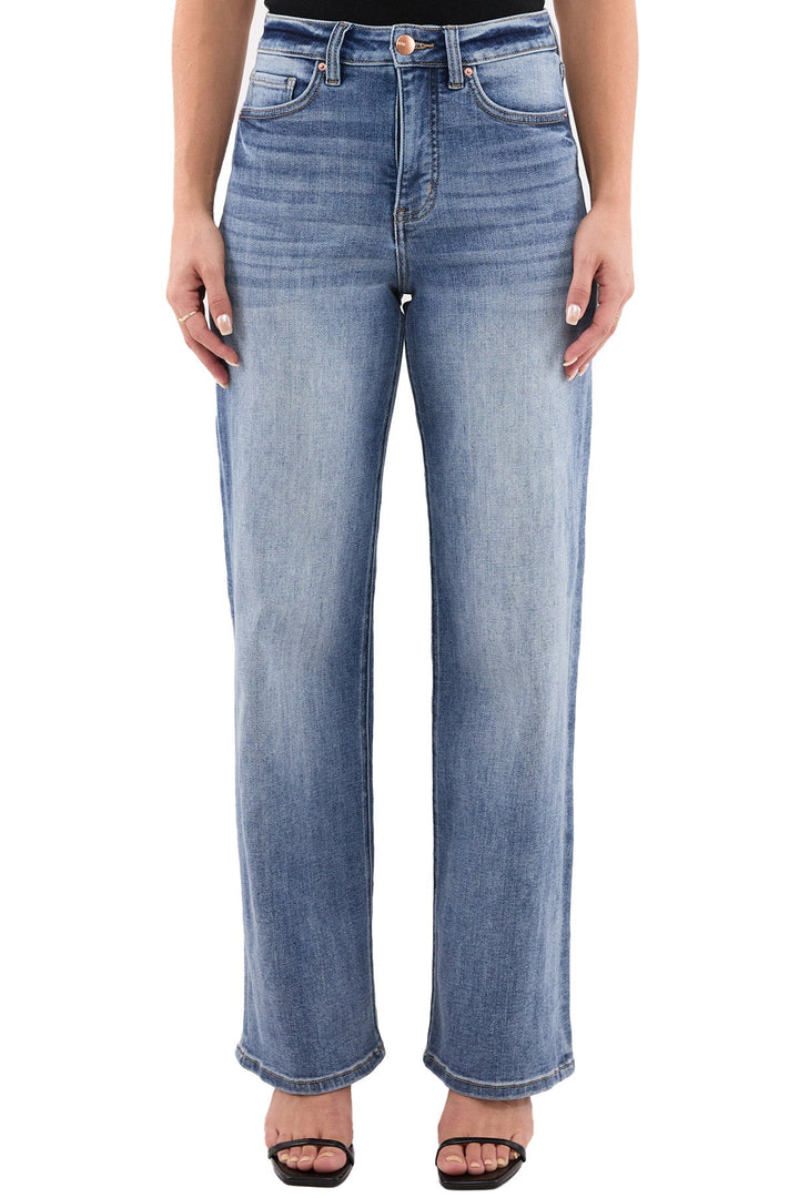 Plus Hailey High Rise Slim Wide Leg Jeans