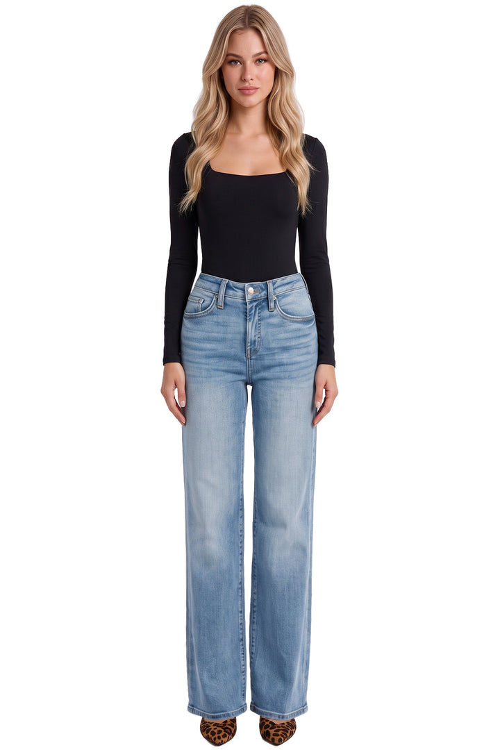 Hailey High Rise Slim Wide Leg Jeans