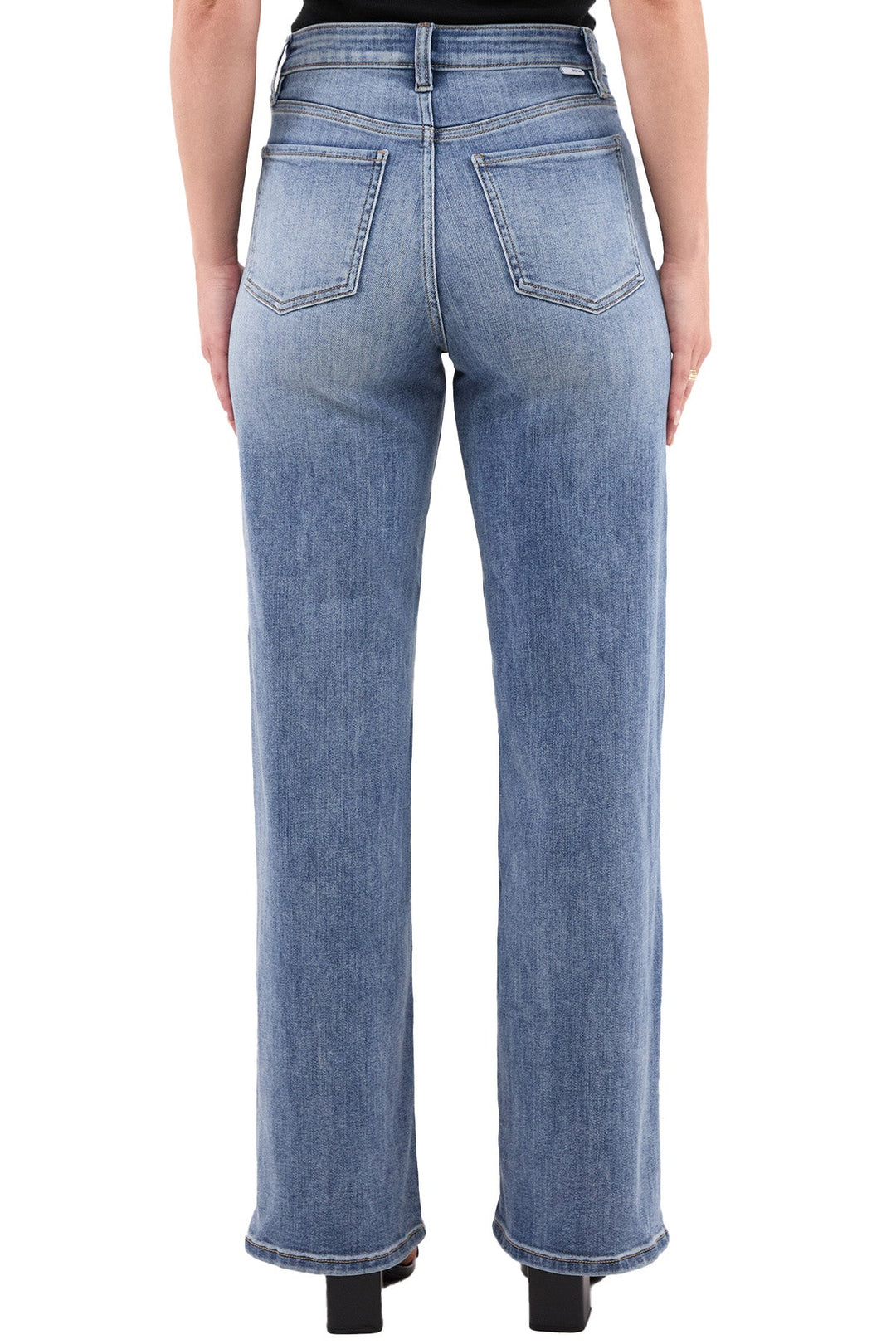 Plus Hailey High Rise Slim Wide Leg Jeans
