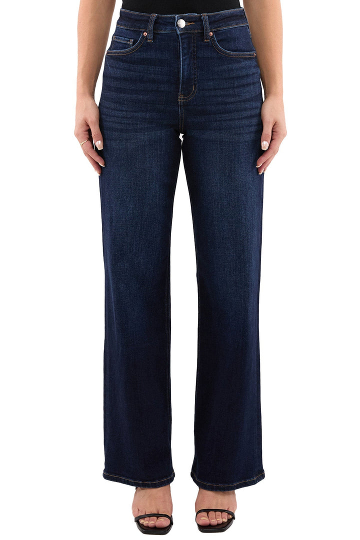 Plus Hailey High Rise Slim Wide Leg Jeans