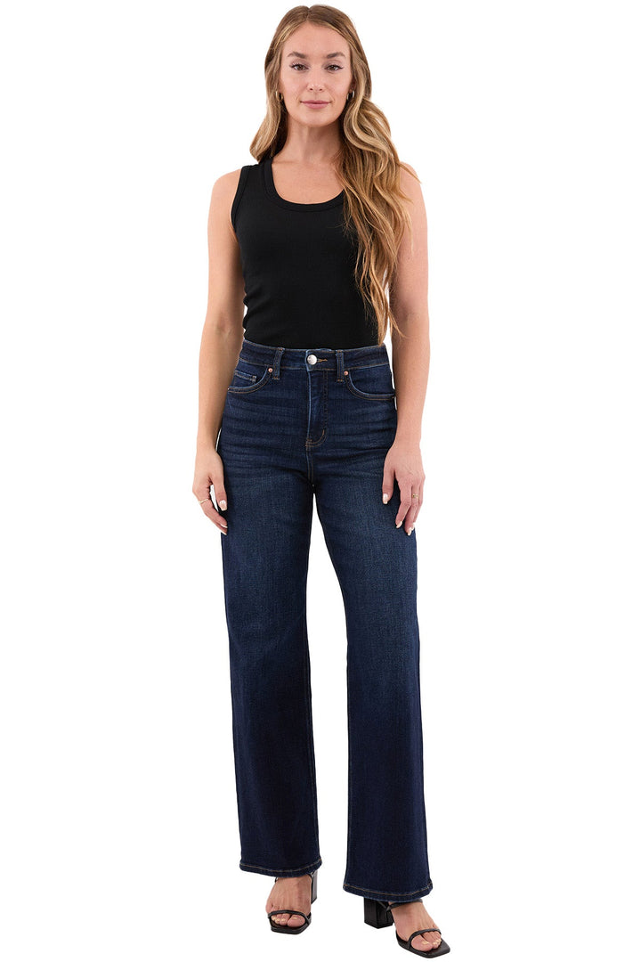 Plus Hailey High Rise Slim Wide Leg Jeans