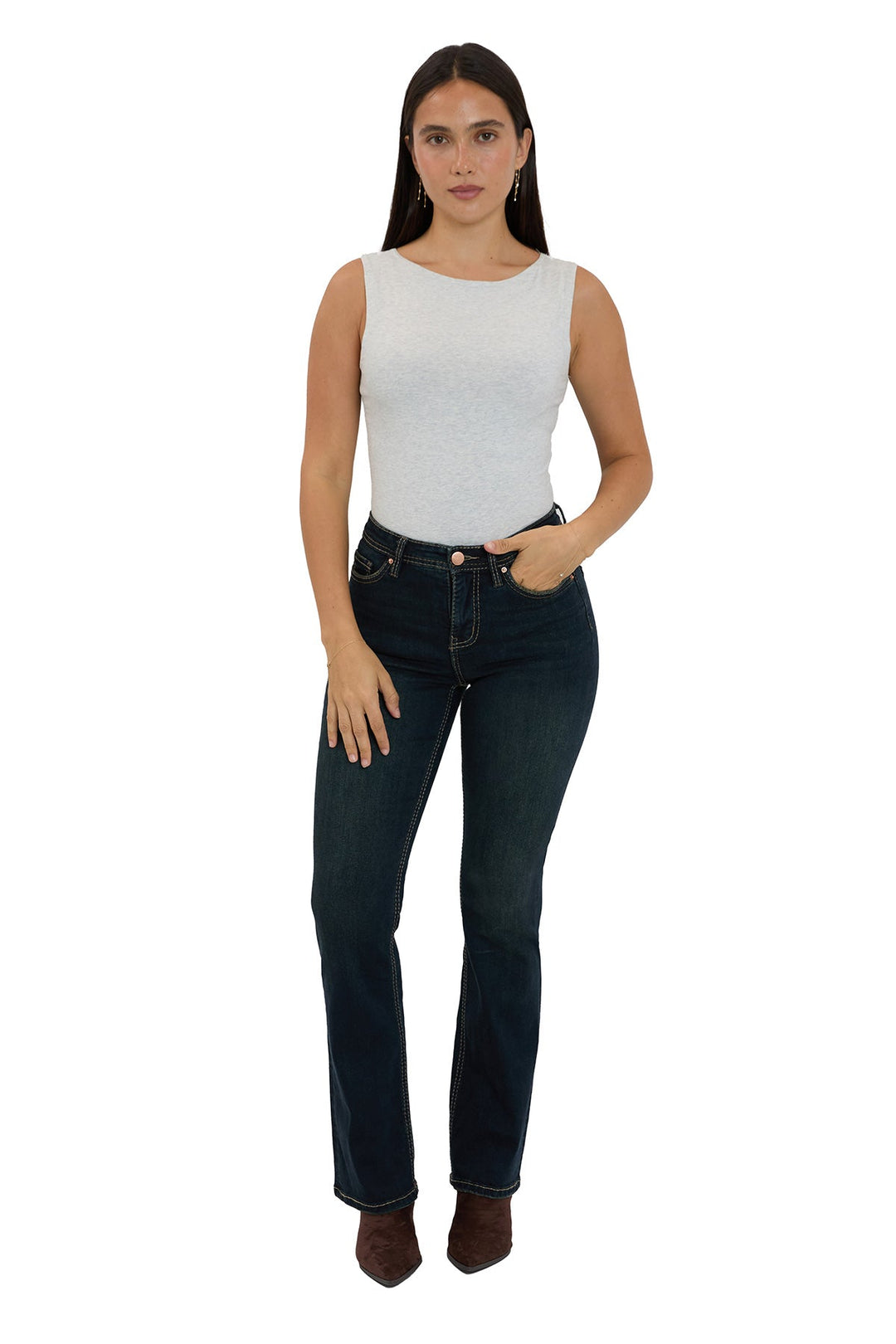 Mia High Rise Western Bootcut Jeans
