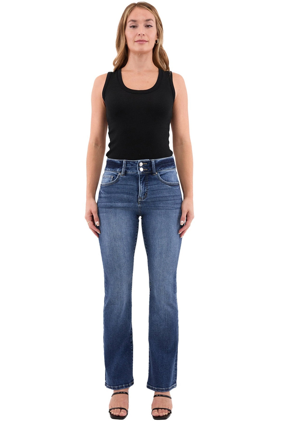 Plus Mia High Rise 2-Button Bootcut Jeans
