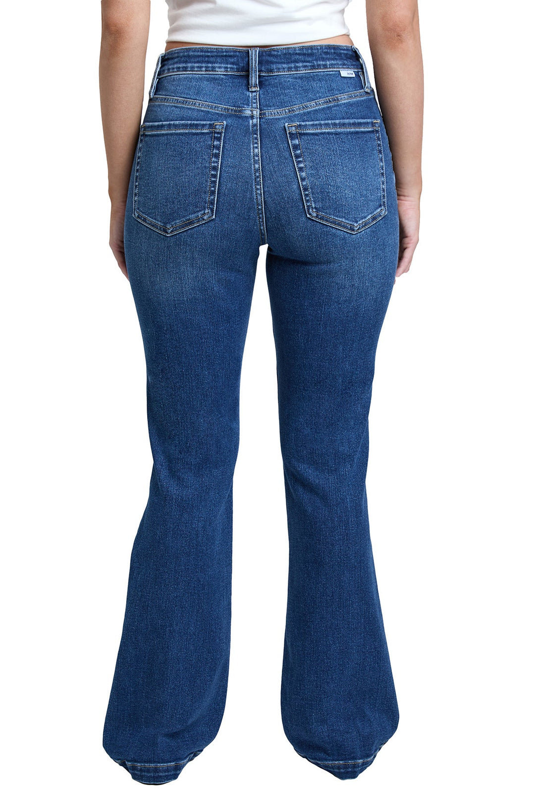 Pluz Mia High Rise Exposed Button Bootcut  Jeans