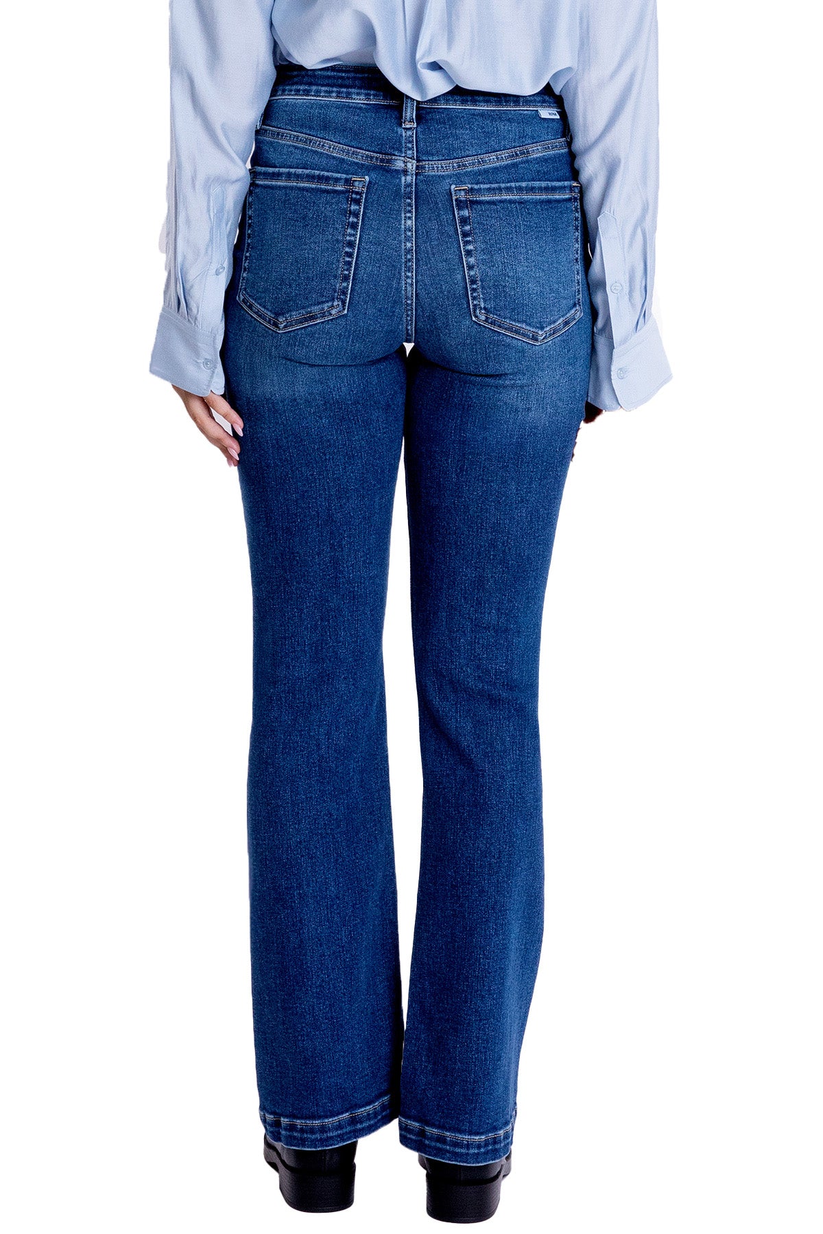Mia High Rise Exposed Button Bootcut Jeans – RFM Denim