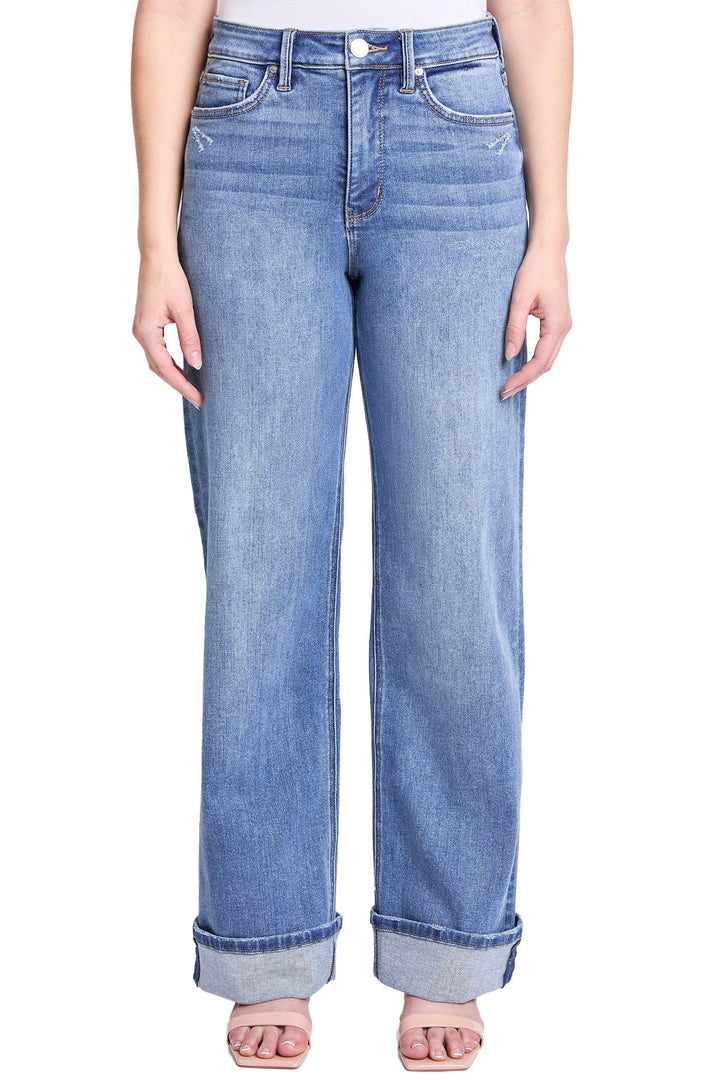 Plus Hailey High Rise Cuff Wide Leg Jeans