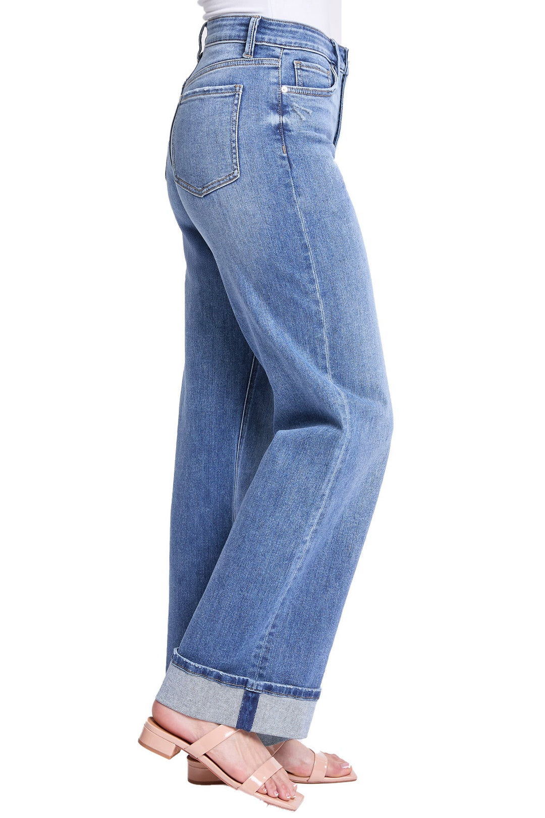 Plus Hailey High Rise Cuff Wide Leg Jeans