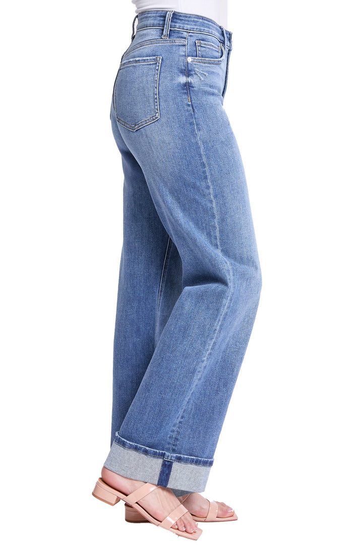 Plus Hailey High Rise Cuff Wide Leg Jeans