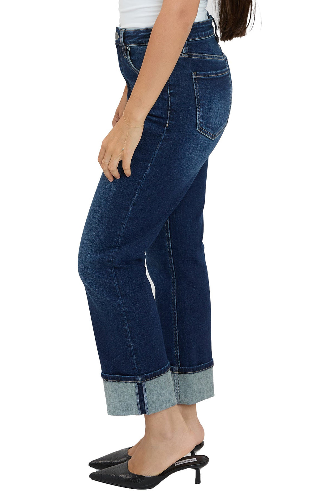 Plus Dylan Cuffed Straight Leg Jeans
