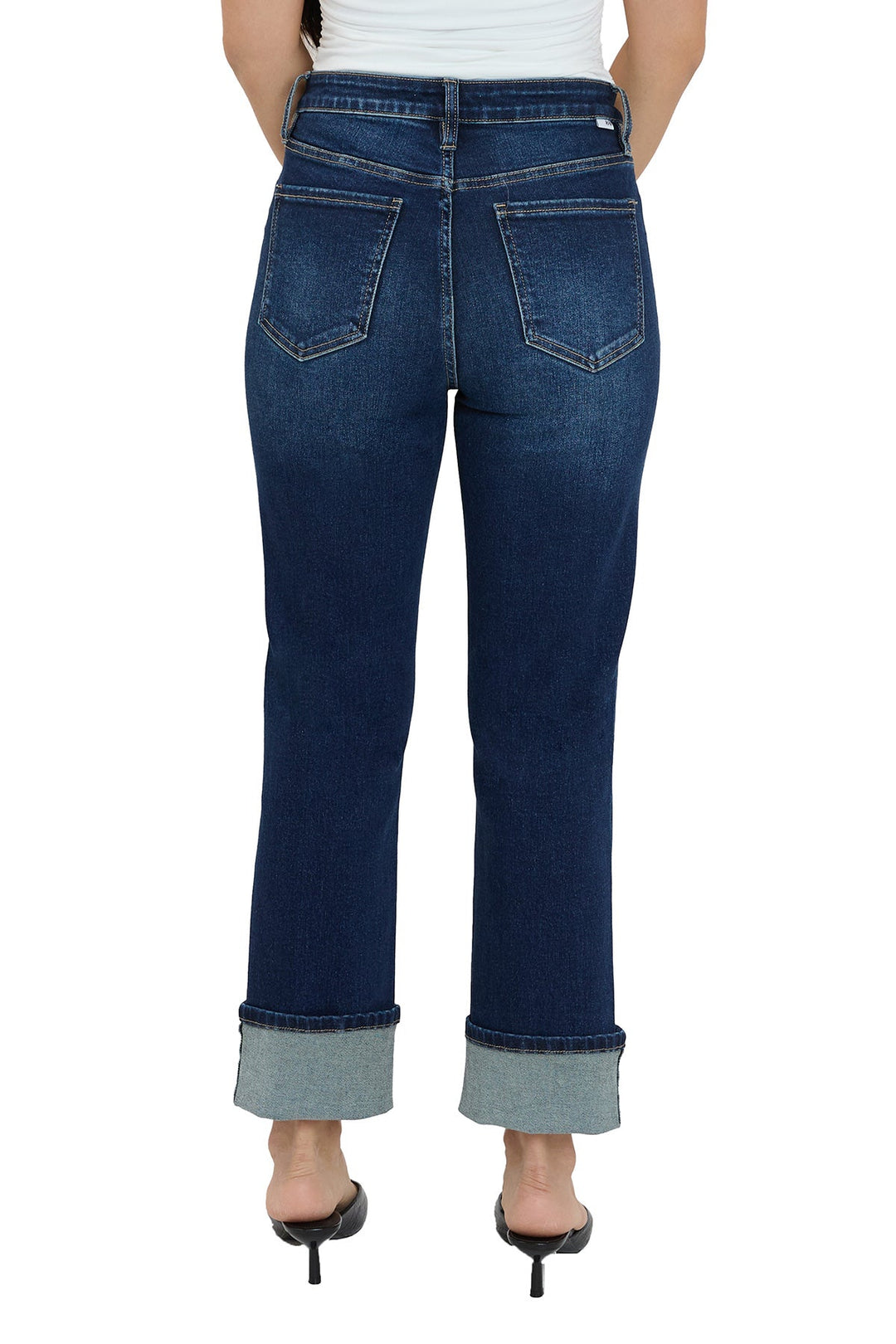 Plus Dylan Cuffed Straight Leg Jeans