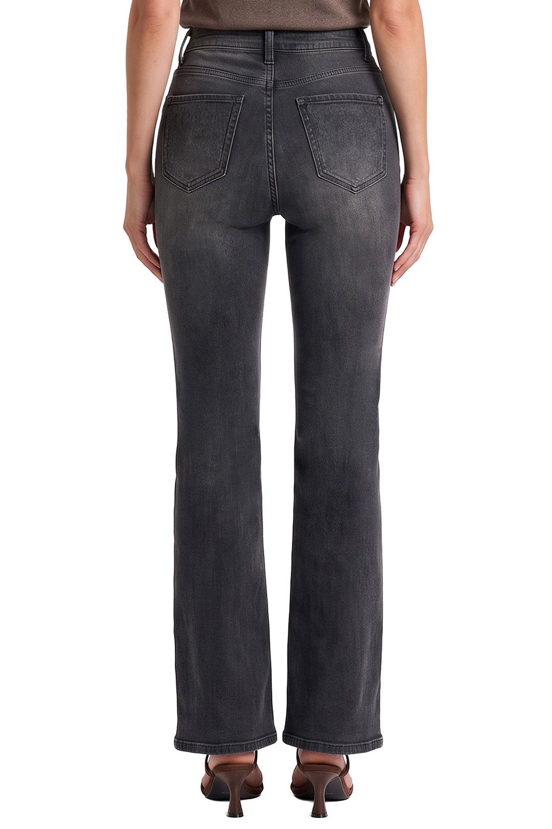 Mia Studded Bootcut Jeans-Black