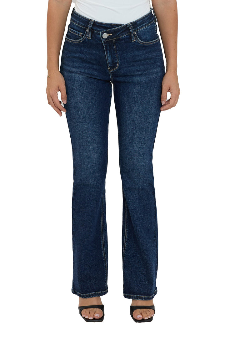 Mia High Rise Crossover Bootcut Jeans