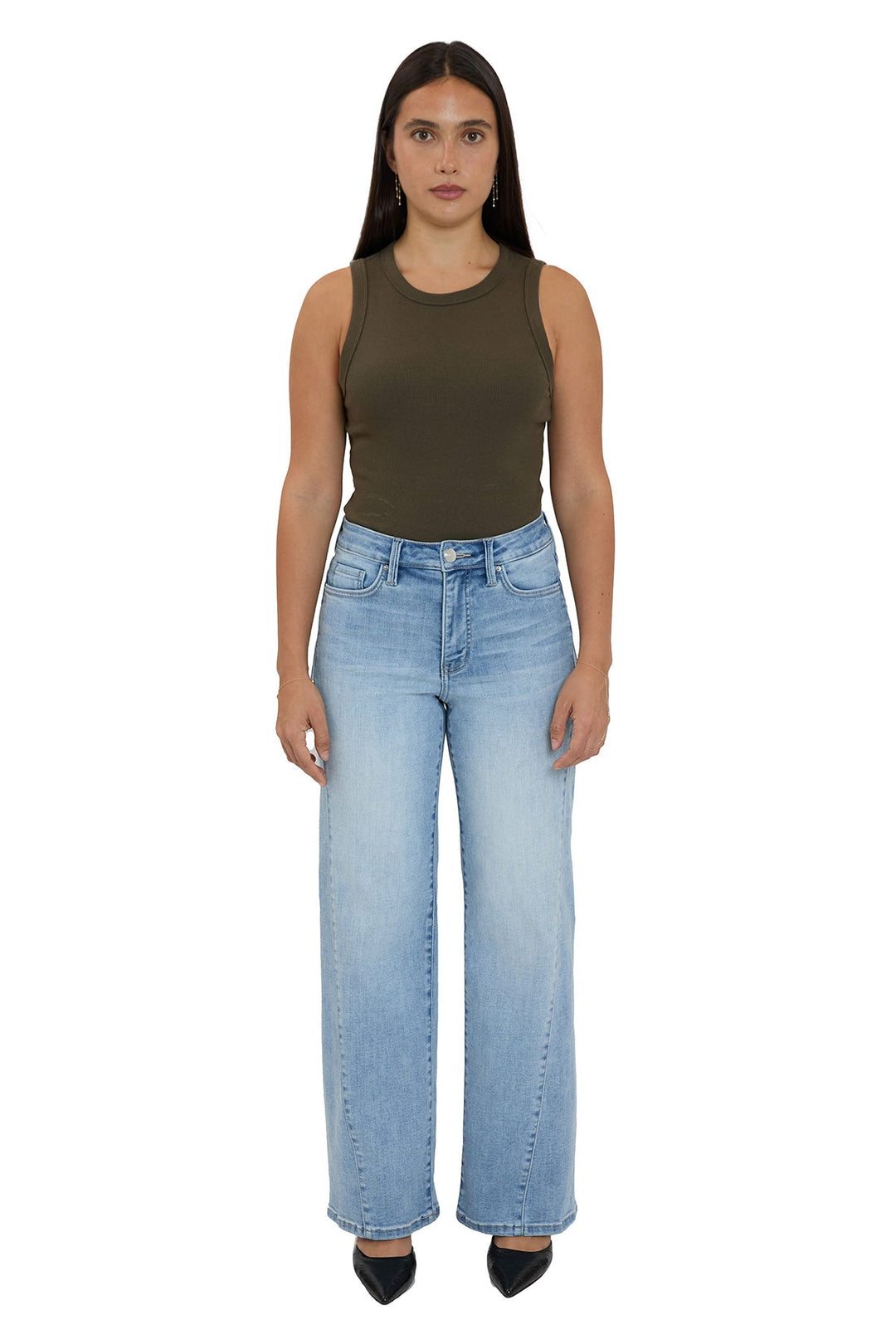 Hailey High Rise Contour Wide Leg Jeans