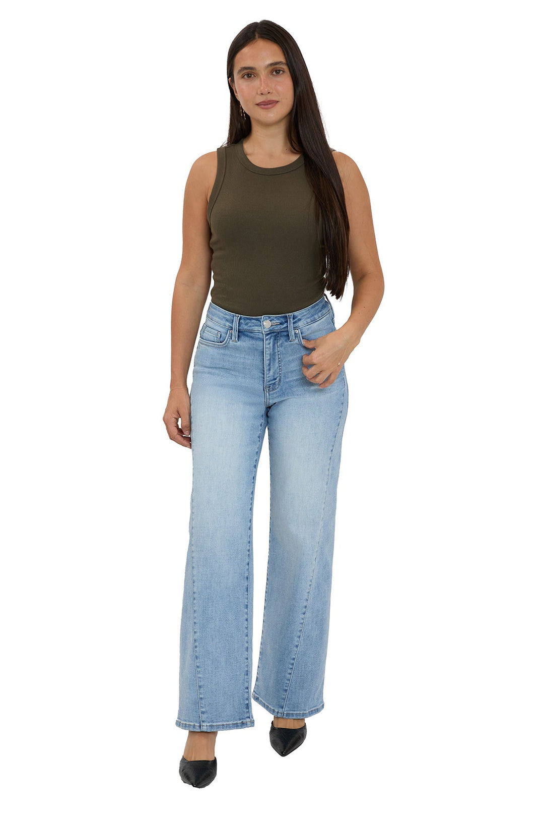Hailey High Rise Contour Wide Leg Jeans