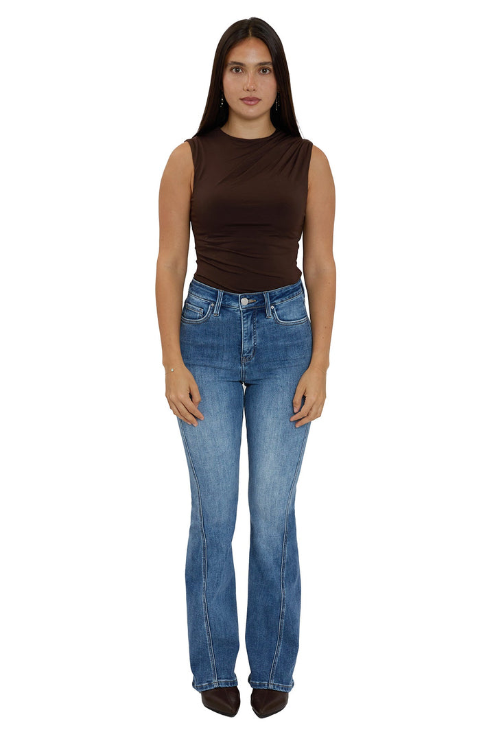 Daisy High Rise Slim Angled Flare Jeans