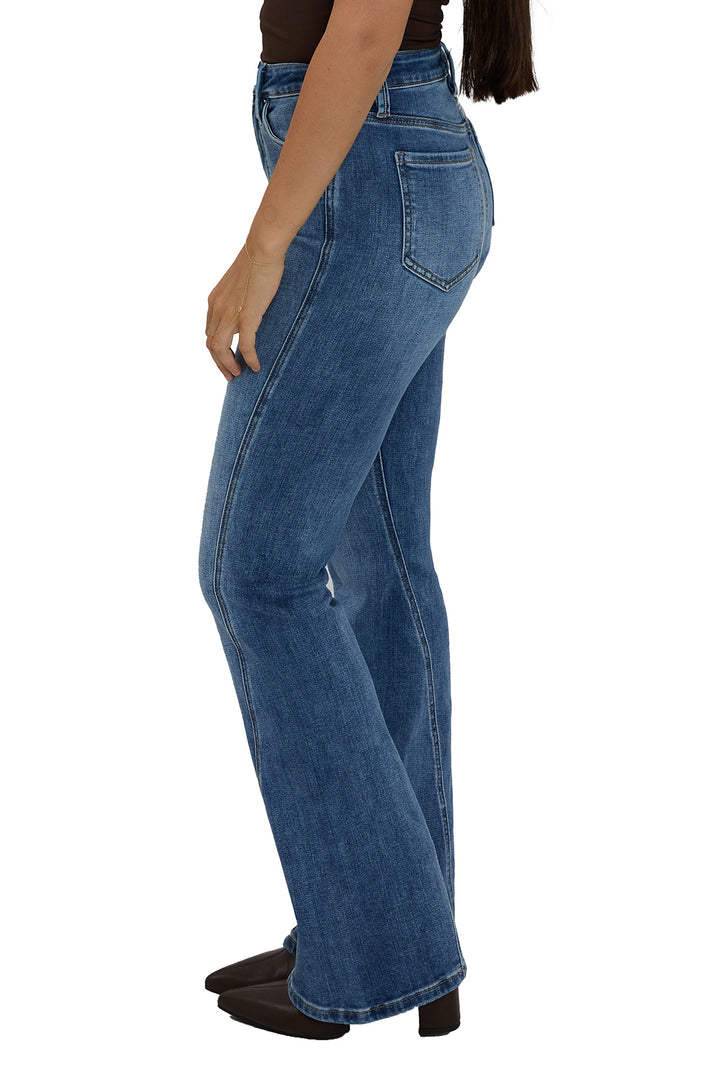 Plus Daisy High Rise Slim Angled Flare Jeans