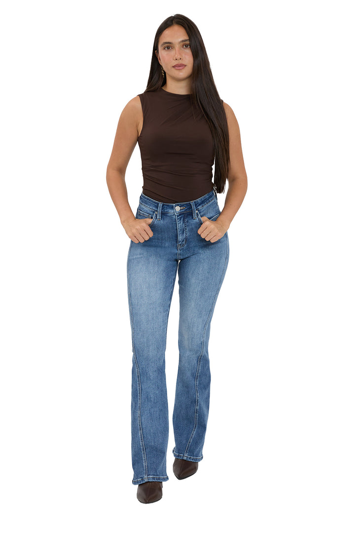Plus Daisy High Rise Slim Angled Flare Jeans