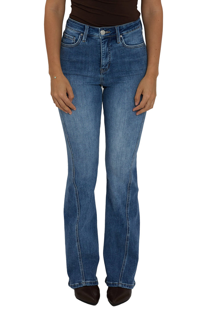 Plus Daisy High Rise Slim Angled Flare Jeans