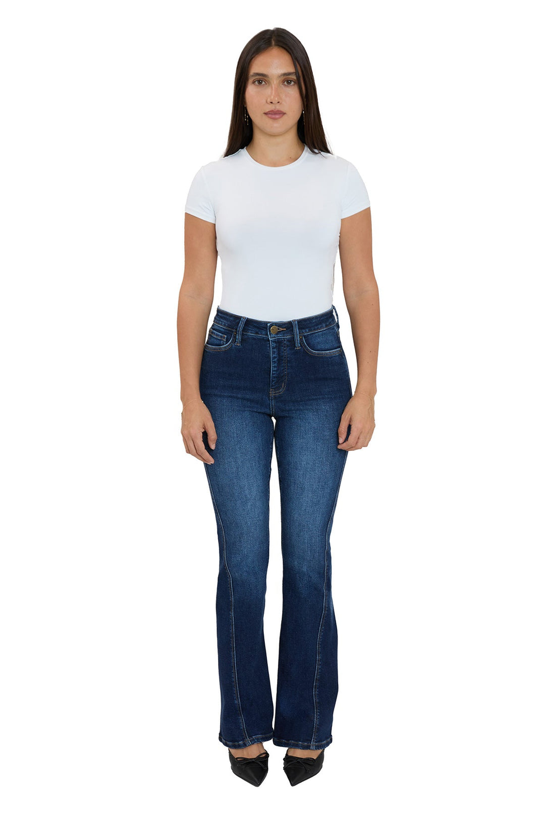 Daisy High Rise Slim Angled Flare Jeans