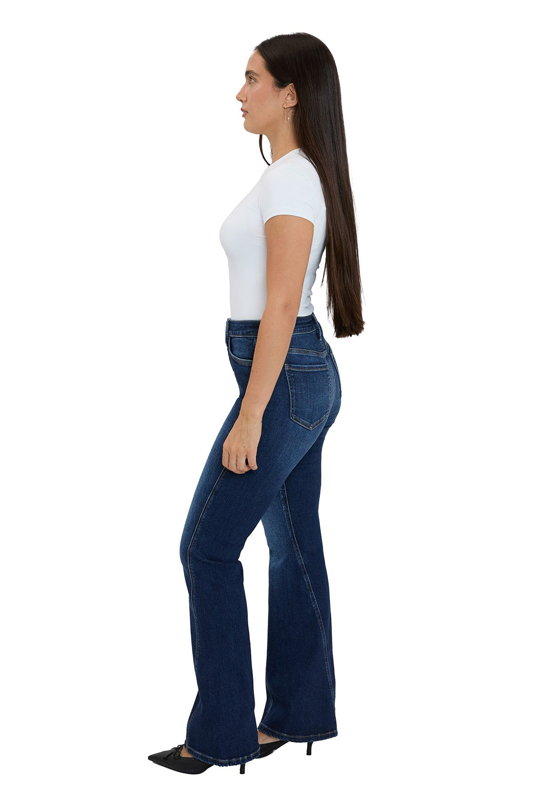 Daisy High Rise Slim Angled Flare Jeans