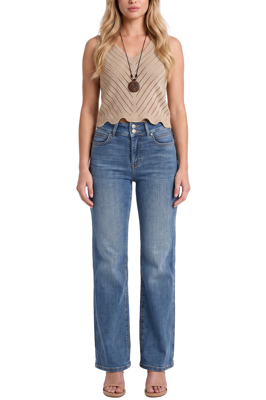 Hailey High Rise Wide Leg Slimmer Jeans