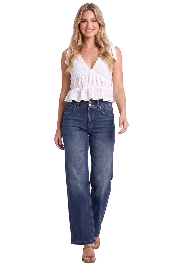 Hailey High Rise Wide Leg Slimmer Jeans