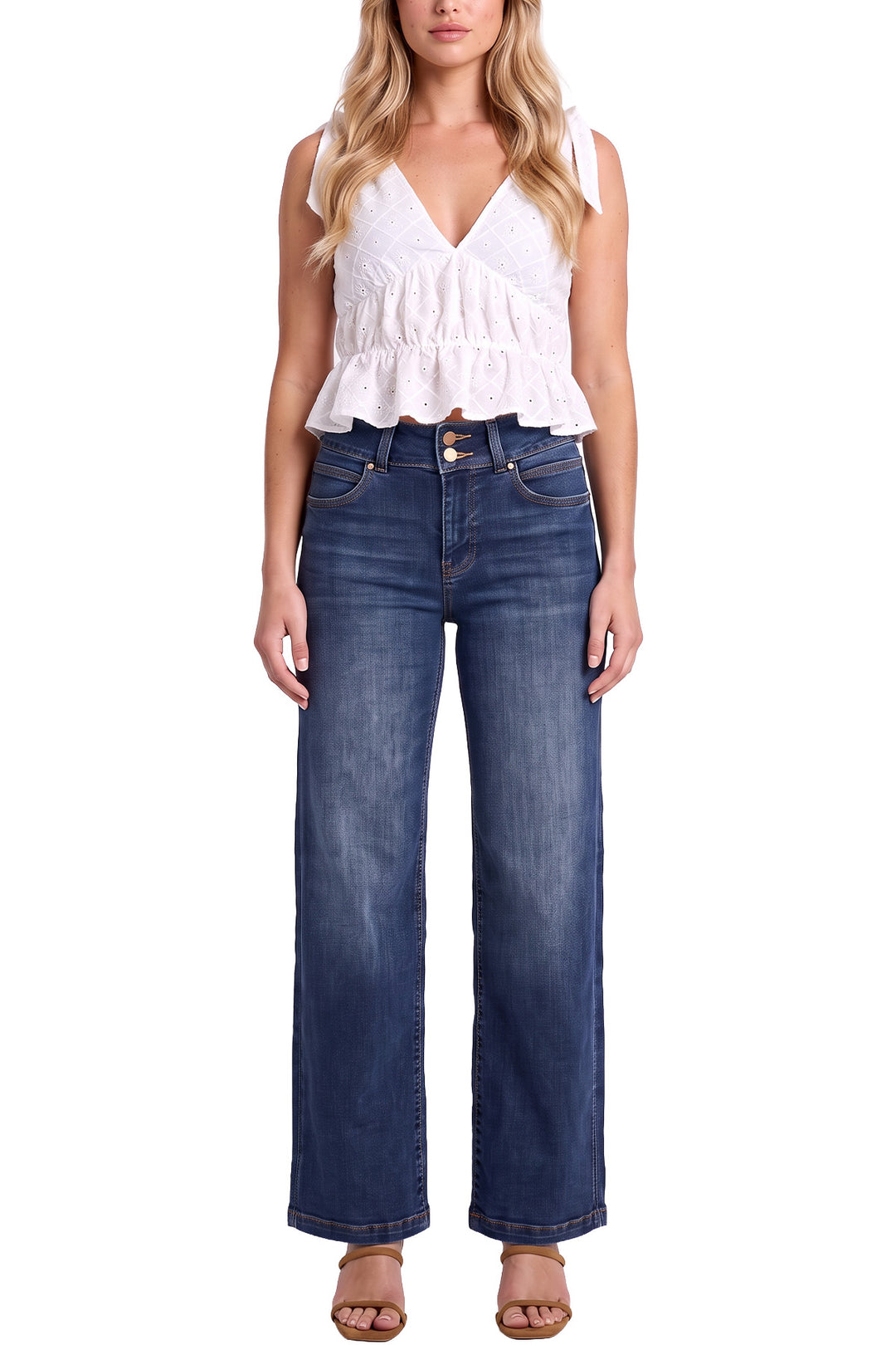 Hailey High Rise Wide Leg Slimmer Jeans