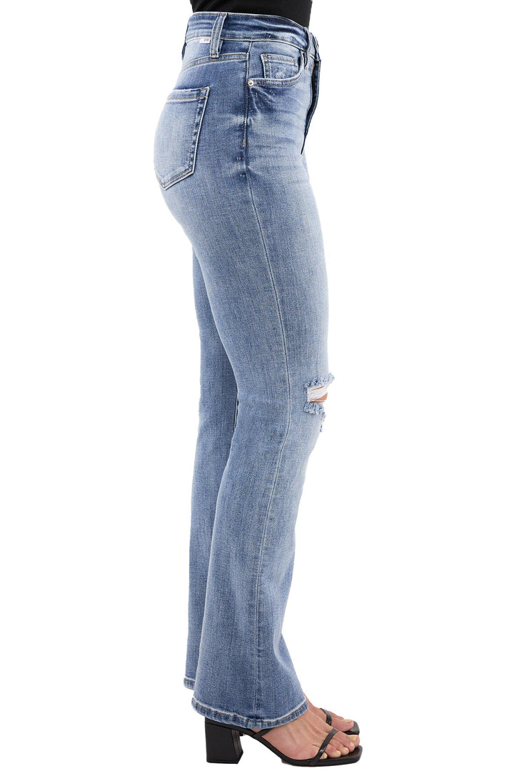 Plus Mia High Rise Bootcut Distressed Jeans