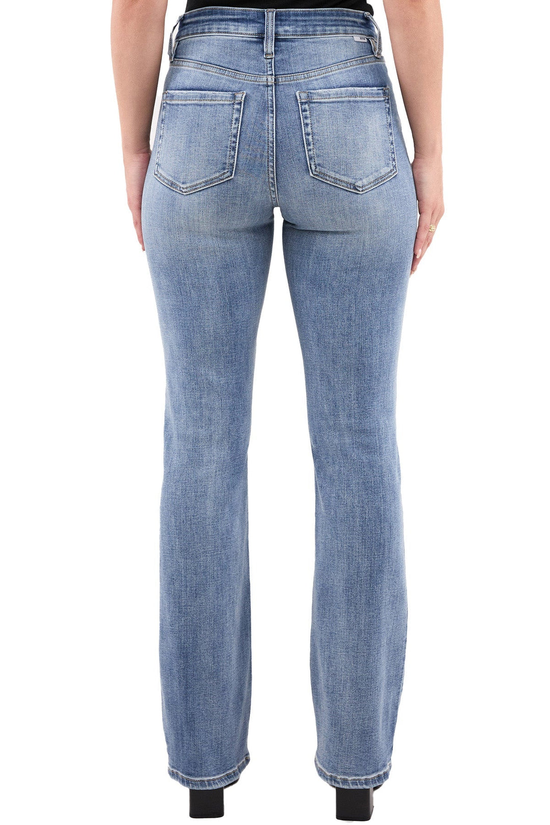 Plus Mia High Rise Bootcut Distressed Jeans