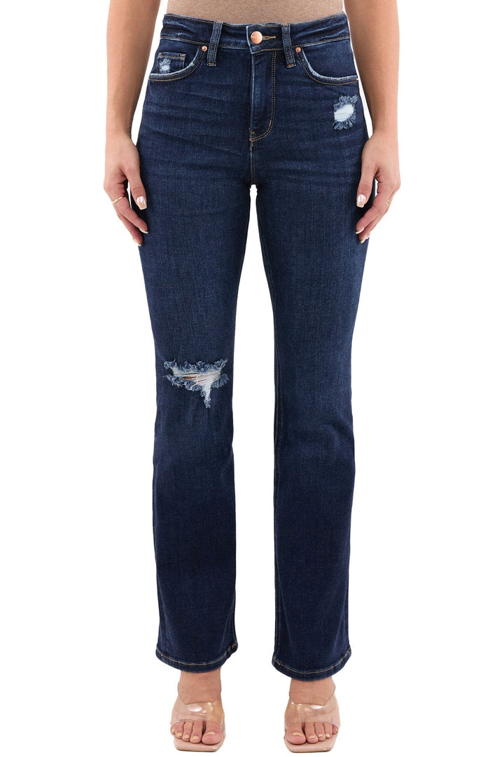 Plus Mia High Rise Bootcut Distressed Jeans