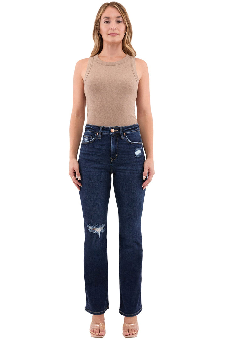 Plus Mia High Rise Bootcut Distressed Jeans