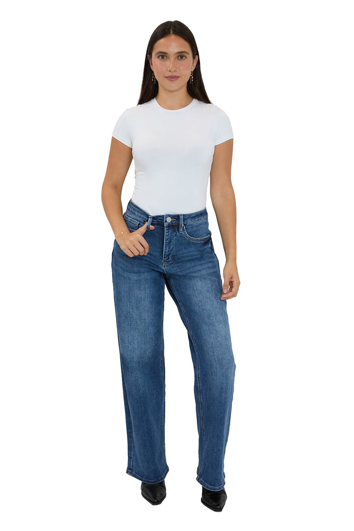 Plus Chloe High Rise Wide Leg Jeans