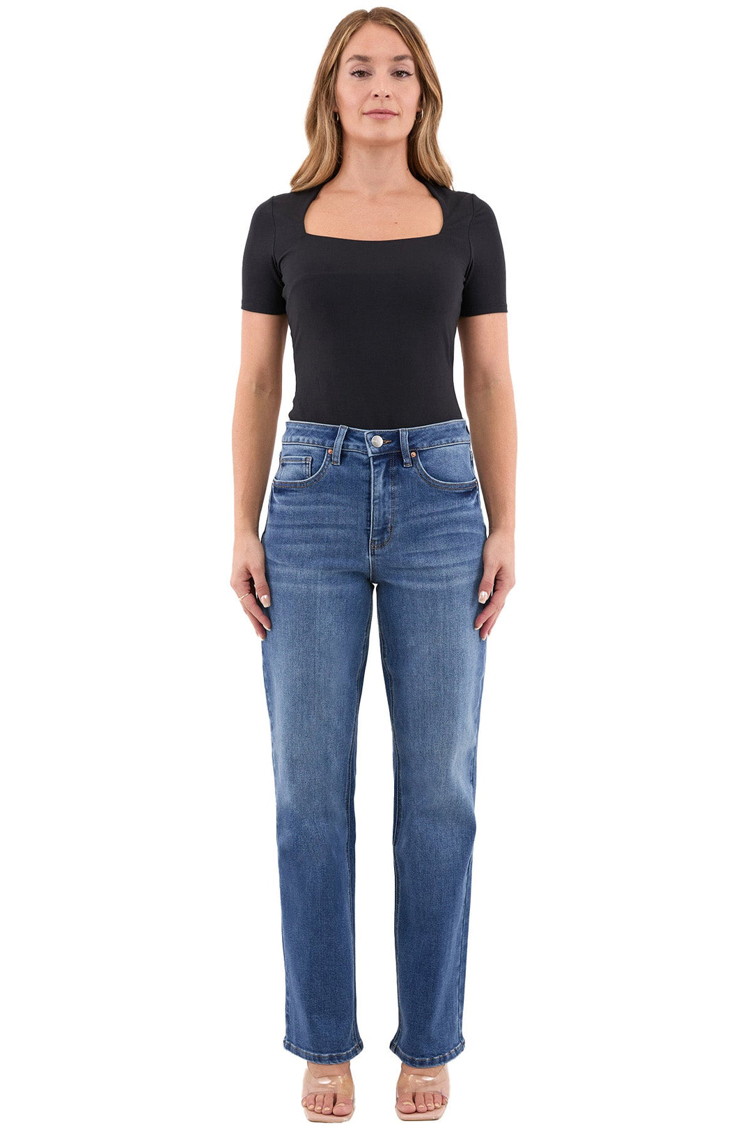 Plus Chloe High Rise Wide Leg Jeans