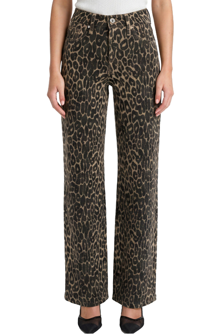 Chloe High Rise Printed Wide Leg Jeans