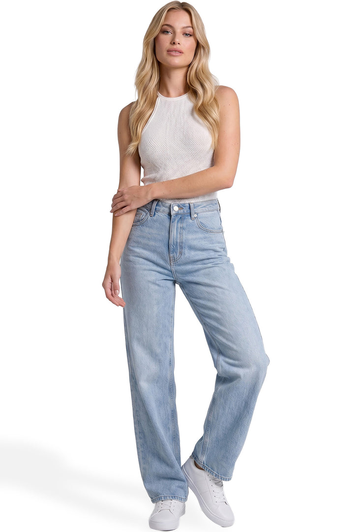 Plus Chloe High Rise Wide Leg Jeans-ZP199899-35C