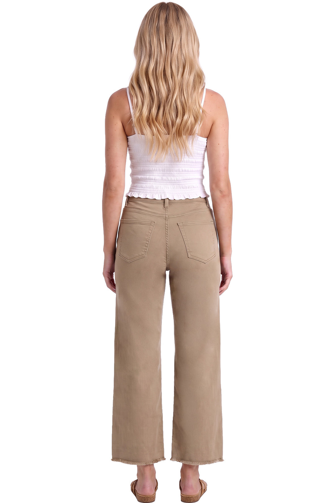Chloe Wide Leg High Rise Cropped Jeans