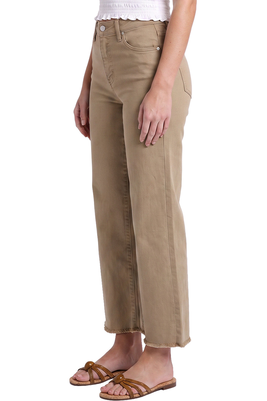 Chloe Wide Leg High Rise Cropped Jeans