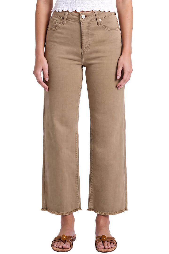 Chloe Wide Leg High Rise Cropped Jeans